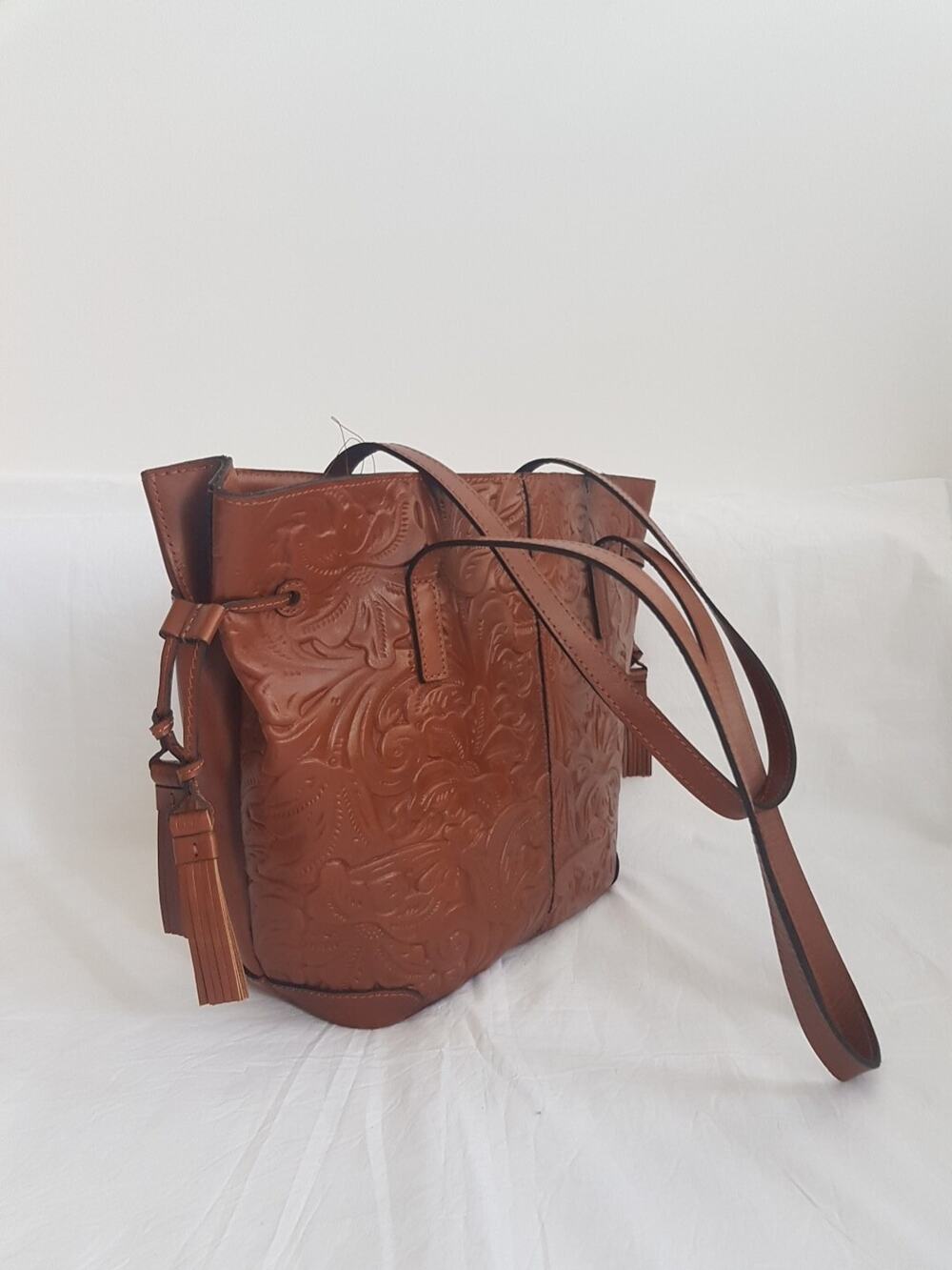 PATRICIA NASH KEMBLE Tote FLORENCE Bag Leather BROWN